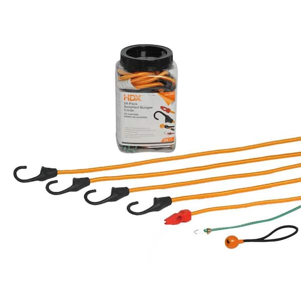 ASSORTED BUNGEE CORDS - 24 PIECE (JBS24VP) ASSORTED BUNGEE CORDS - 24 PIECE (JBS24VP)